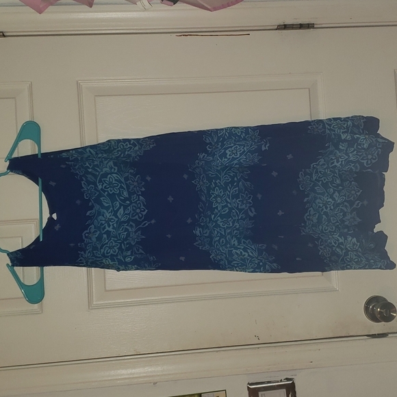 MC Squared Blue Floral Dress - Picture 2 of 4